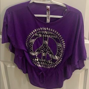 Cute hip purple top for girls